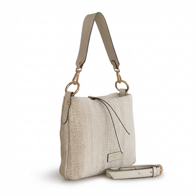Carol J Handtas Adolina Rafia Beige