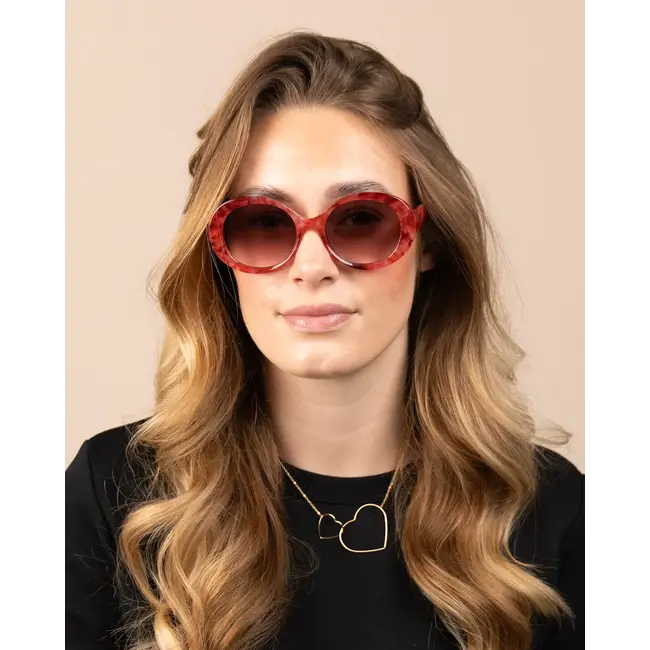Oozoo Oozoo - pink/red turtoise sunglasses