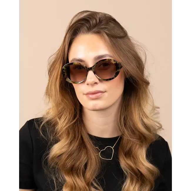 Oozoo Oozoo - green tortoise sunglasses