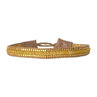 Ibu Jewels Armband Cap Jolie Yellow Jade