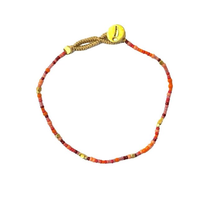 Ibu Jewels Armband Lulu Raindrop Mix Orange