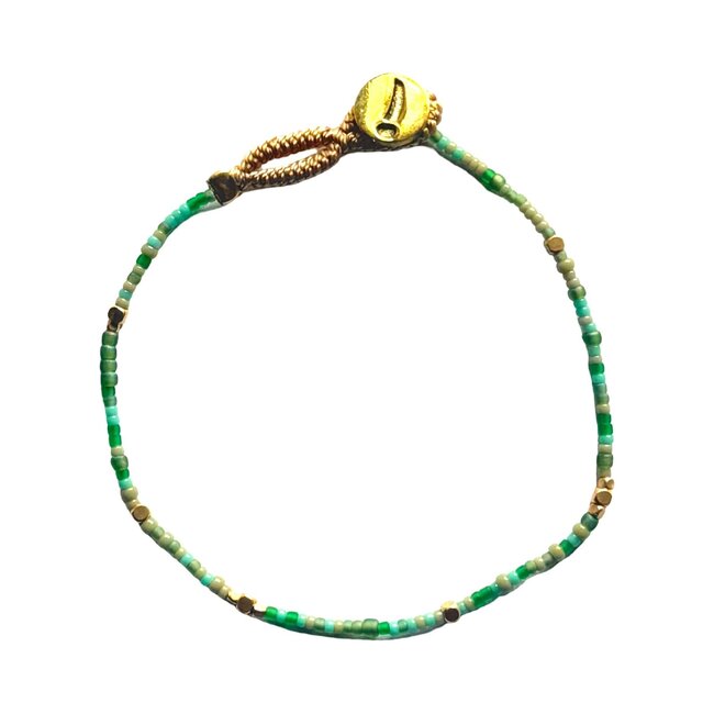 Ibu Jewels Ibu Jewels - Armband Lulu Raindrop Mix Green