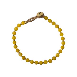 Ibu Jewels Armband Bo Round Yellow Jade