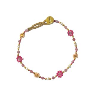 Ibu Jewels Ibu Jewels - Armband Lulu Flower Fuchsia