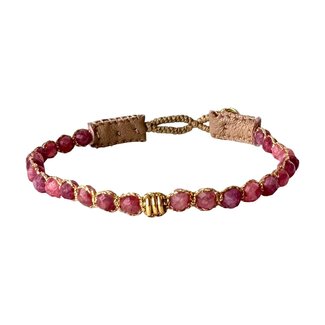 Ibu Jewels Ibu Jewels - Armband Cap Henry Pink Tourmalin