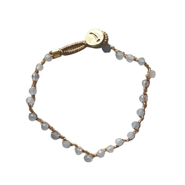 Ibu Jewels Ibu Jewels - Armband Lulu Fine Blue Chalcedony