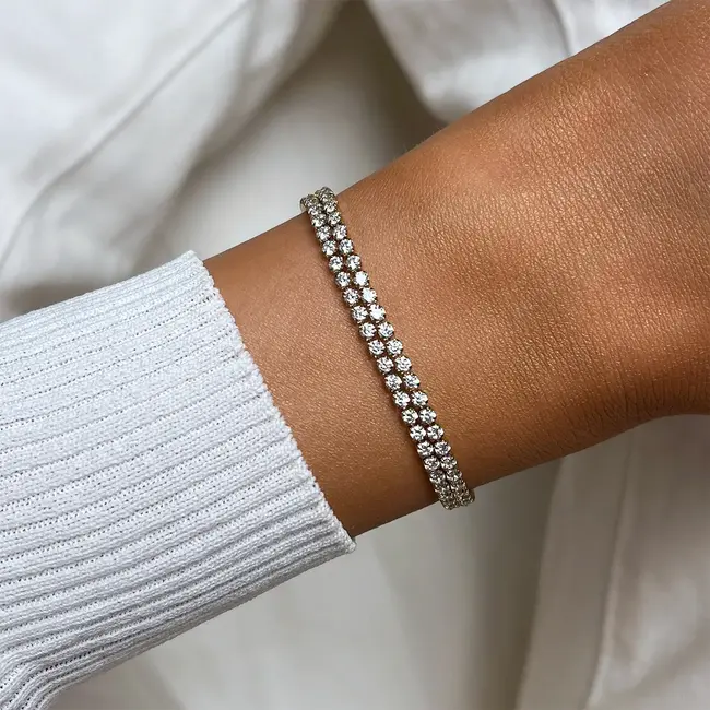 Cluse Armband Elevé Double Tennis gold