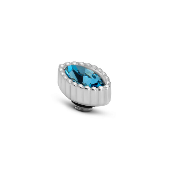 MelanO Twisted Navette Aquamarine