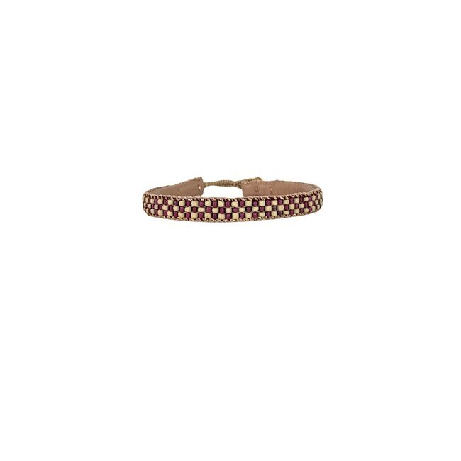 Ibu Jewels Ibu Jewels - Armband Raindrop Maroon