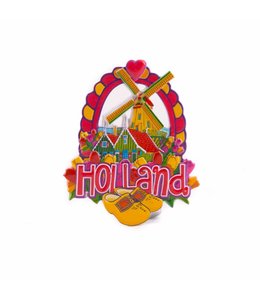 12 stuks magneet polystone dorp klompen Holland