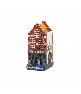 4 stuks polystone huisje Delftblue shop Amsterdam