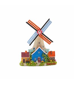 8 stuks Magneet stellingmolen blauw grijze kap