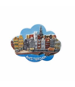 12 stuks Magneet keramiek wolk color Amsterdam