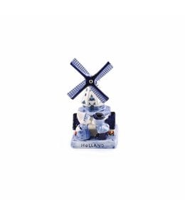 Stellingmolen kuspaar Delftsblauw 10 cm