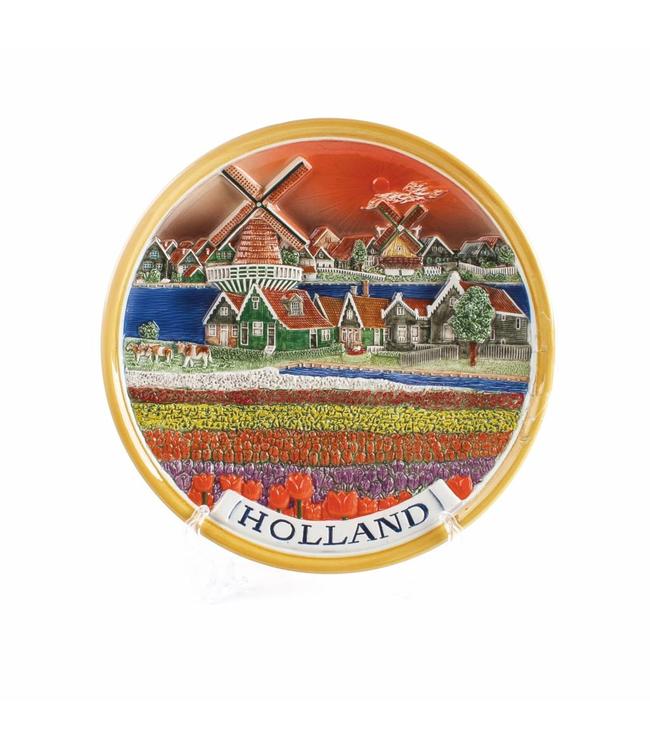 Bord 25 cm Holland landschap color �Zuiderzee�