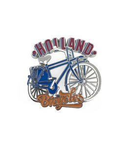12 stuks metaal popart Holland fiets blauw oranje rood