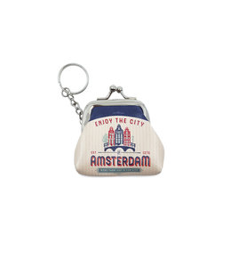 12 stuks sleutelhanger portemonnee klein Amsterdam huisjes