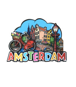 12 stuks MDF comic Amsterdam fiets