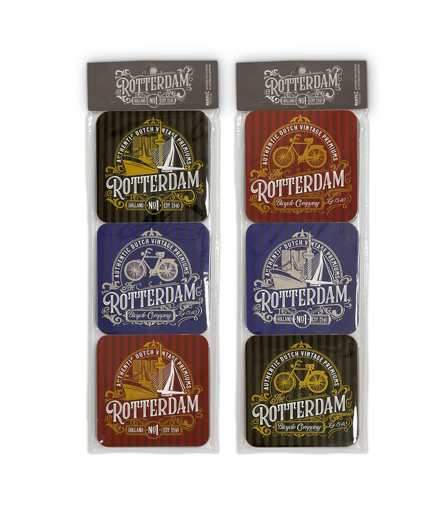 Coasters 6 stuks Rotterdam classic Vintage