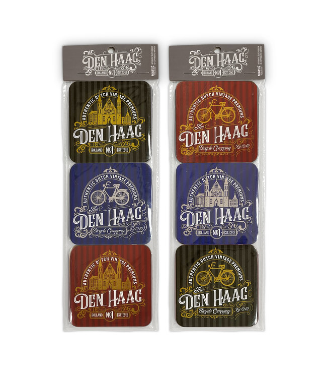 Coasters 6 stuks Den Haag classic Vintage