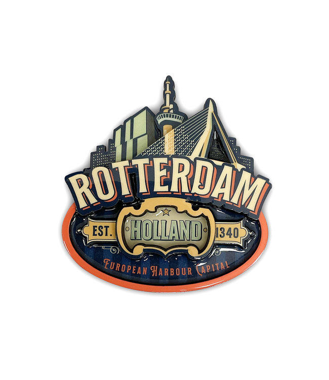 magneet MDF Rotterdam vintage city