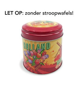 6 stuks blik zonder stroopwafel Holland tulpen fiets vintage