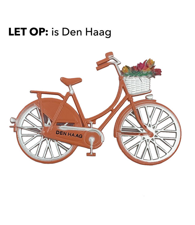 12 stuks magneet fiets oranje Den Haag