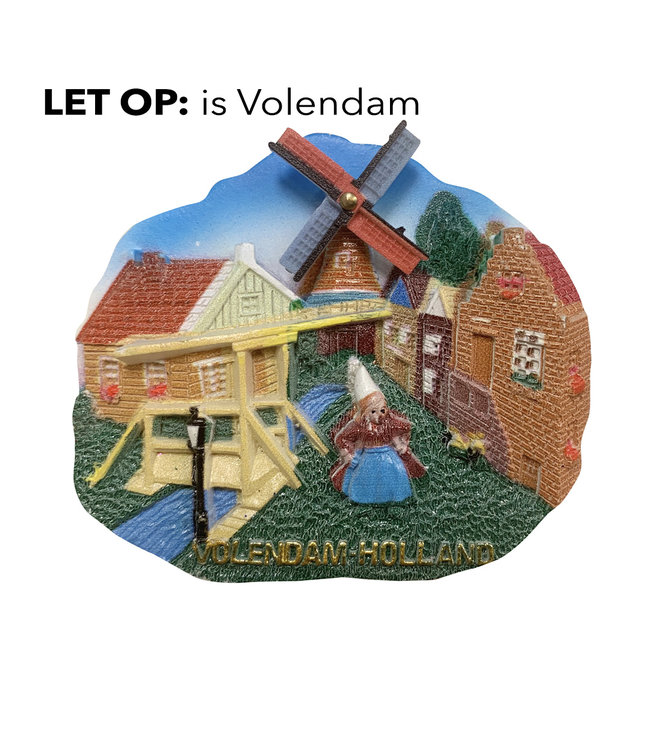 12 stuks Magneet scene dorpstafereel Volendam