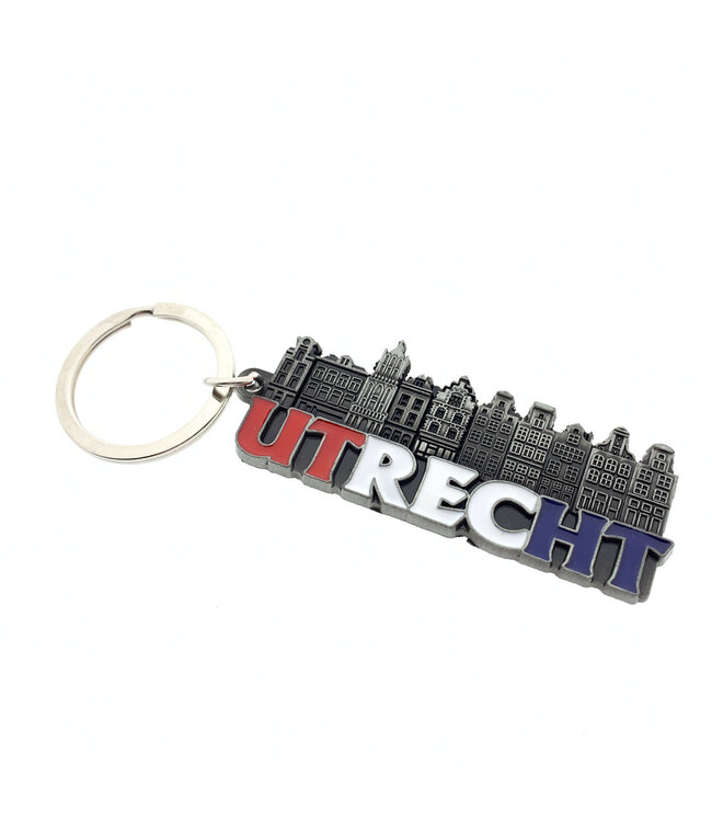 12 stuks sleutelhanger letters Utrecht tin