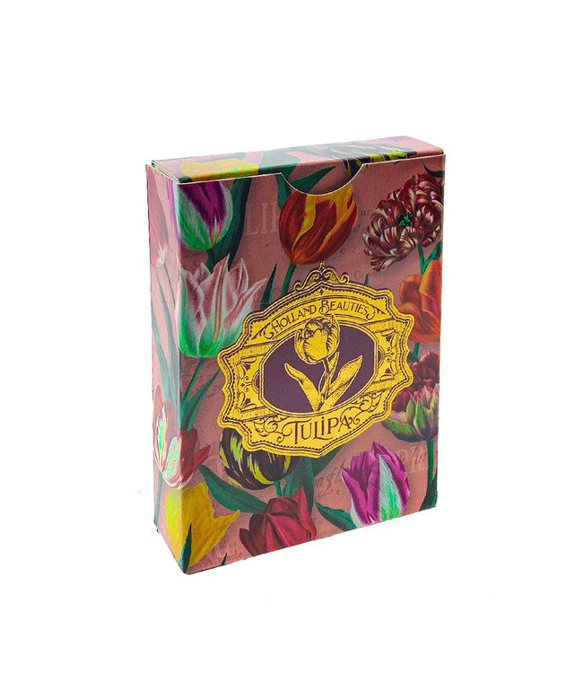 6 stuks speelkaarten Pretty Tulips roze
