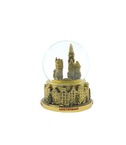 Waterbol stadstafereel Amsterdam 10cm goud