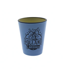6 stuks shotglas camp Holland blauw