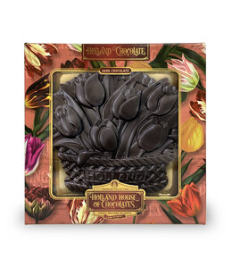 4 stuks chocolade plaquette Holland tulpen puur