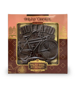 4 stuks chocolade plaquette Holland fiets puur