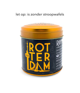 6 stuks blik zonder stroopwafels Rotterdam zwart/goud