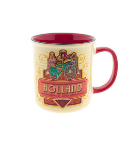 Beker vintage Holland skyline rood