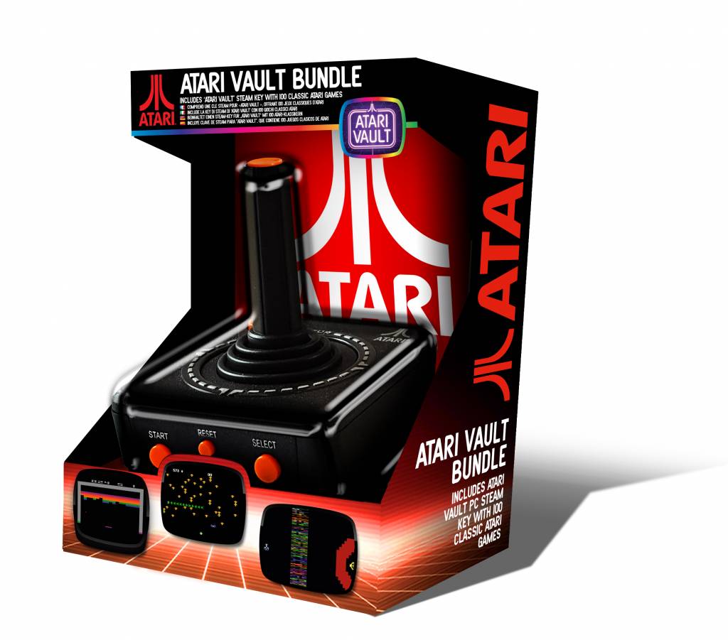 Atari Retro Pc Usb Joystick Vault Bundle 100 Games