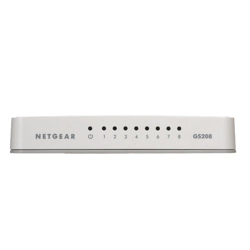 Netgear GS208 Gigabit Ethernet (10/100/1000) Wit Netgear GS208 Gigabit Ethernet (10/100/1000) Wit
