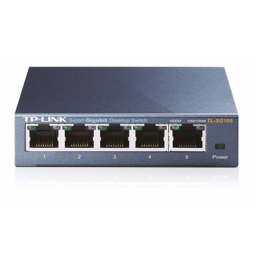 TP-Link TP-LINK TL-SG105 Unmanaged Gigabit Ethernet (10/100/1000) Zwart TP-Link TP-LINK TL-SG105 Unmanaged Gigabit Ethernet (10/100/1000) Zwart