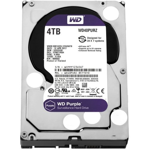 Western Digital Purple 3.5" 4000 GB SATA III HDD Western Digital Purple 3.5" 4000 GB SATA III HDD