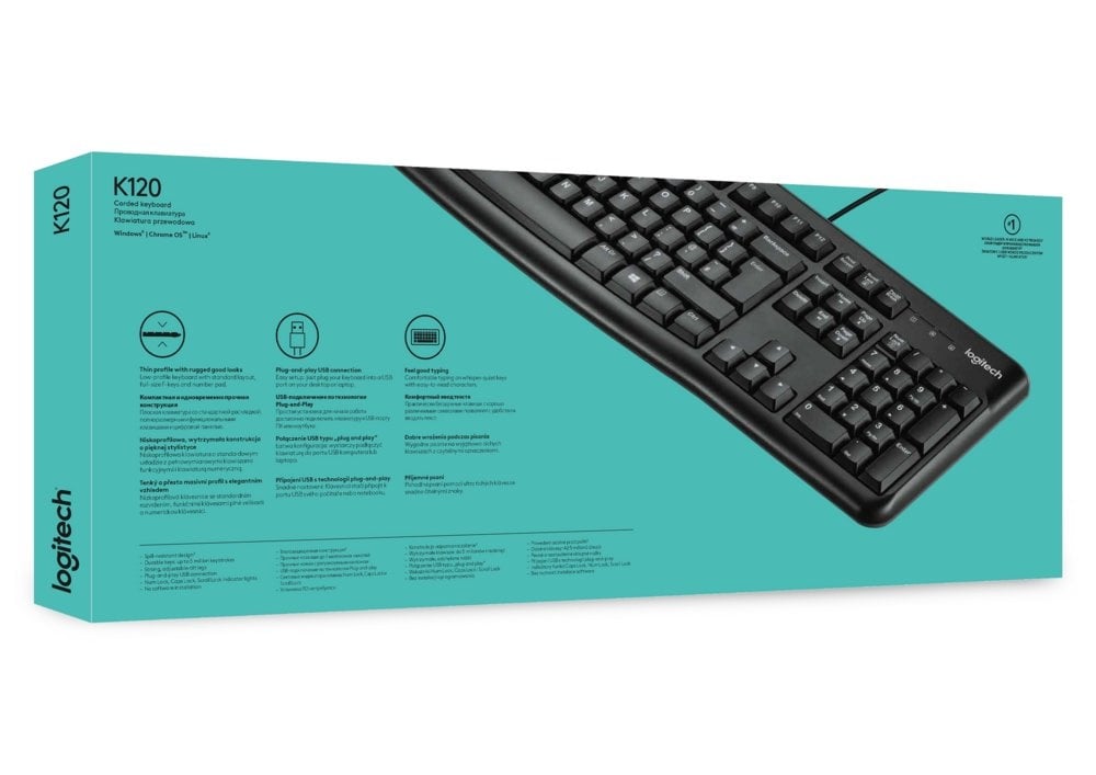 Eik Korting wasserette Logitech Keyboard K120 for Business toetsenbord USB QWERTY US International  Zwart - ADT Computers
