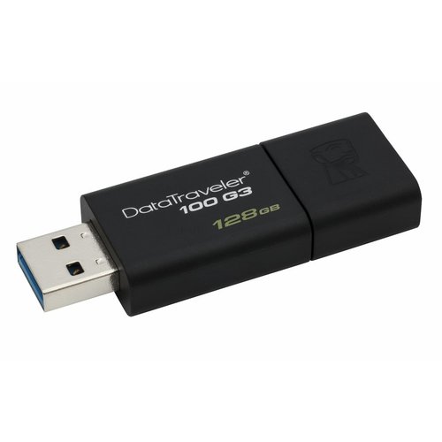 Kingston Technology DataTraveler 100 G3 USB flash drive 128 GB USB Type-A 3.2 Gen 1 (3.1 Gen 1) Zwart