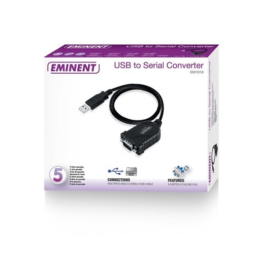 Eminent EM1016 seriële kabel Zwart 0,6 m USB A RS-232 Eminent EM1016 seriële kabel Zwart 0,6 m USB A RS-232
