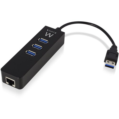 Ewent EW1140 interface hub USB 3.2 Gen 1 (3.1 Gen 1) Type-A 5000 Mbit/s Zwart Ewent EW1140 interface hub USB 3.2 Gen 1 (3.1 Gen 1) Type-A 5000 Mbit/s Zwart