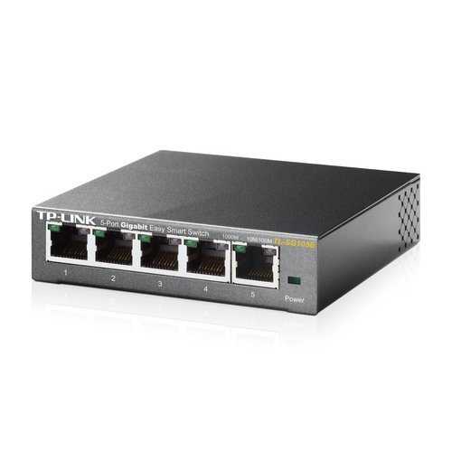 TP-Link TP-LINK TL-SG105E L2 Gigabit Ethernet (10/100/1000) Zwart