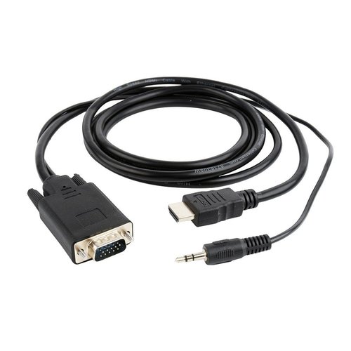 Gembird A-HDMI-VGA-03-6 video kabel adapter 1,8 m VGA, 3.5 mm Zwart Gembird A-HDMI-VGA-03-6 video kabel adapter 1,8 m VGA, 3.5 mm Zwart