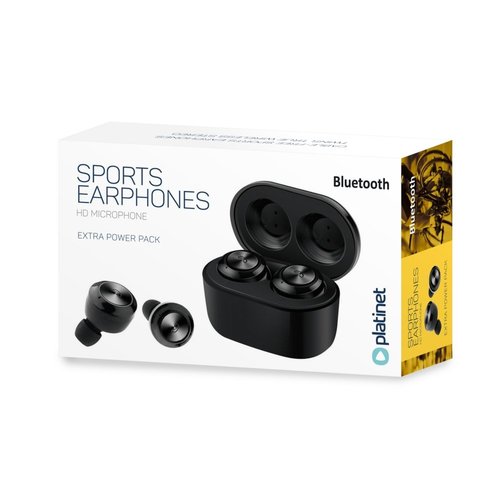 Platinet Bluetooth Wireless Earph. mic Sport + Dock / Black Platinet Bluetooth Wireless Earph. mic Sport + Dock / Black