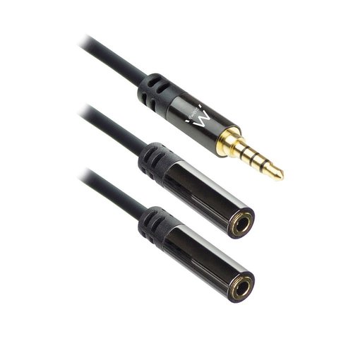 Ewent EW9238 audio kabel 3.5mm 2 x 3.5mm Zwart Ewent EW9238 audio kabel 3.5mm 2 x 3.5mm Zwart