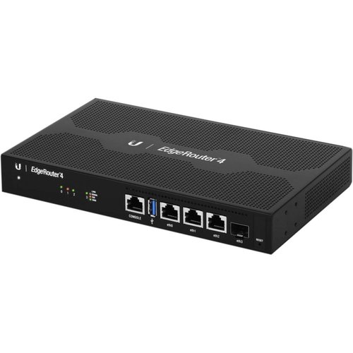 Ubiquiti Networks EdgeRouter 4 bedrade router Gigabit Ethernet Zwart Ubiquiti Networks EdgeRouter 4 bedrade router Gigabit Ethernet Zwart