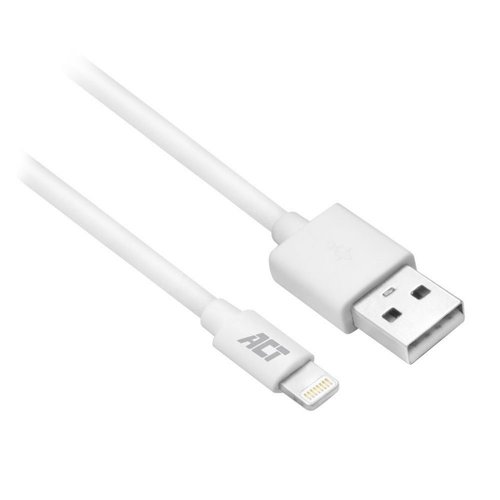 ACT AC3092 Lightning-kabel iOS 1 m Wit ACT AC3092 Lightning-kabel iOS 1 m Wit